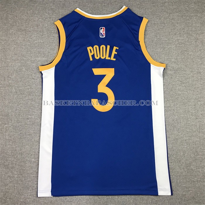 Maillot Golden State Warriors Jordan Poole NO 3 Icon Bleu